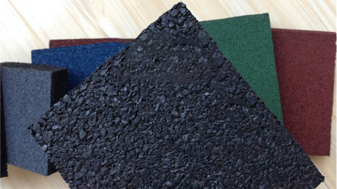 IAAF Wear Resistance Playground Rubber Safety Tiles High Elasticity 3