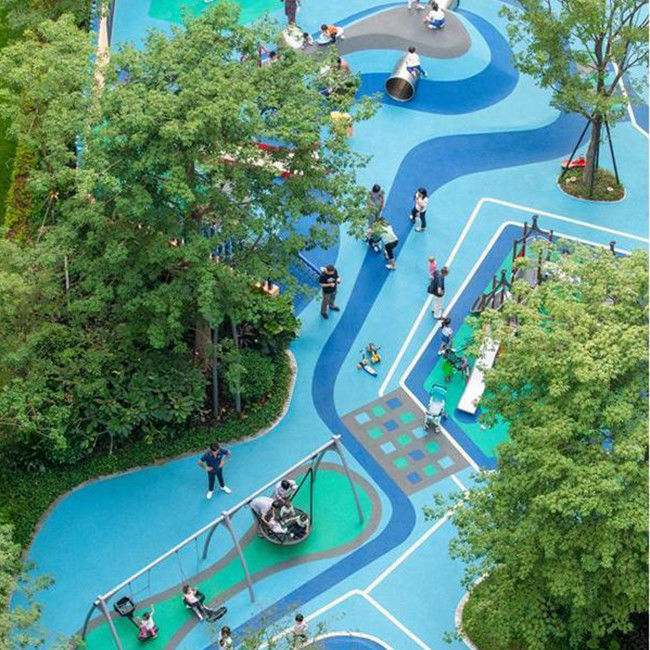 IAAF Non Toxic 8mm EPDM Playground Surface 10 Years Service Life Blue
