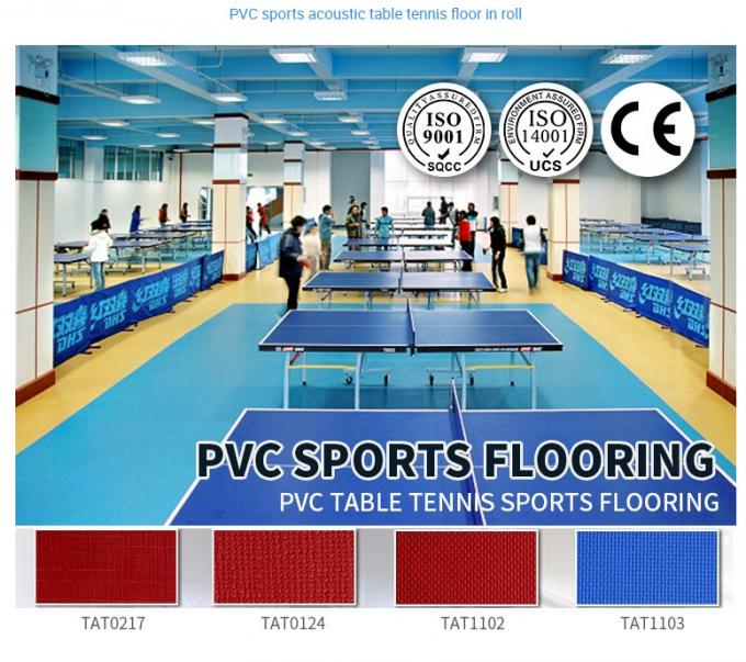 Wear-Resistance PVC Sports Flooring Acoustic Table Tennis Floor In Roll 1