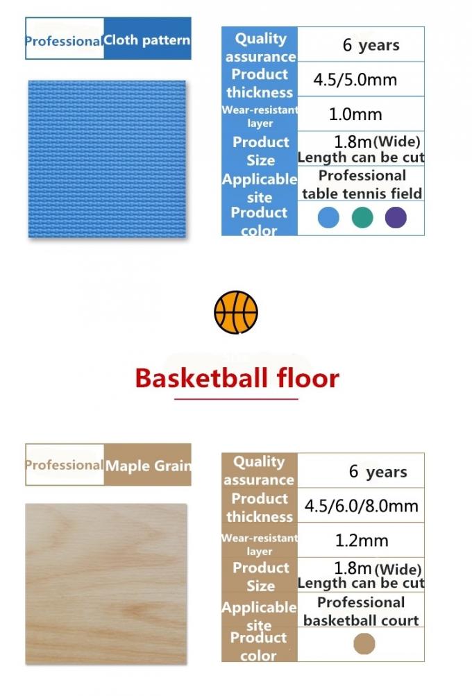 Badminton Flooring PVC Sport Court Indoor and Outdoor Sport Flooring 1
