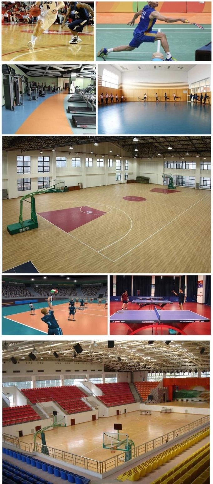 Anti-Slip Waterproof PVC Sports Flooring Sport Court Eco-Friendly 2