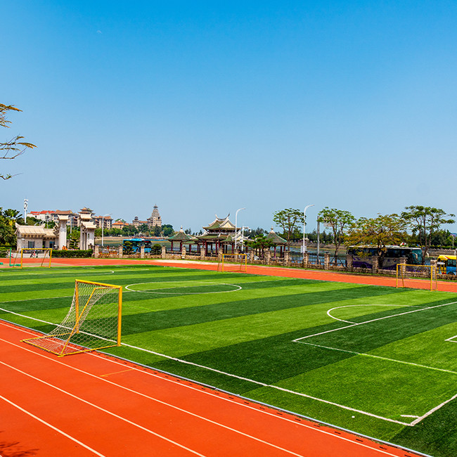 Semicircle Area Prefabricated Synthetic Sports Surfaces Track Red 2