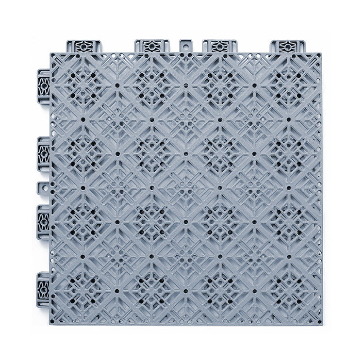 Soundproof Gray Interlocking Sports Tiles PP Interlocking Flooring