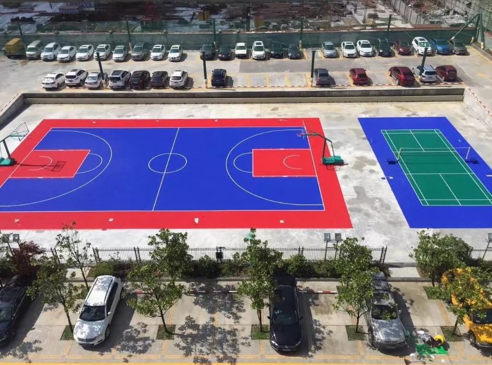 Futsal Polypropylene PP Interlocking Flooring Embossed Multi-field