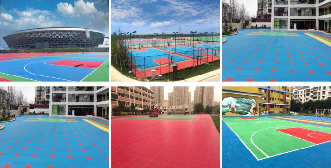 Moisture Proof Interlocking Sports Tiles PP Badminton Court Floor 1