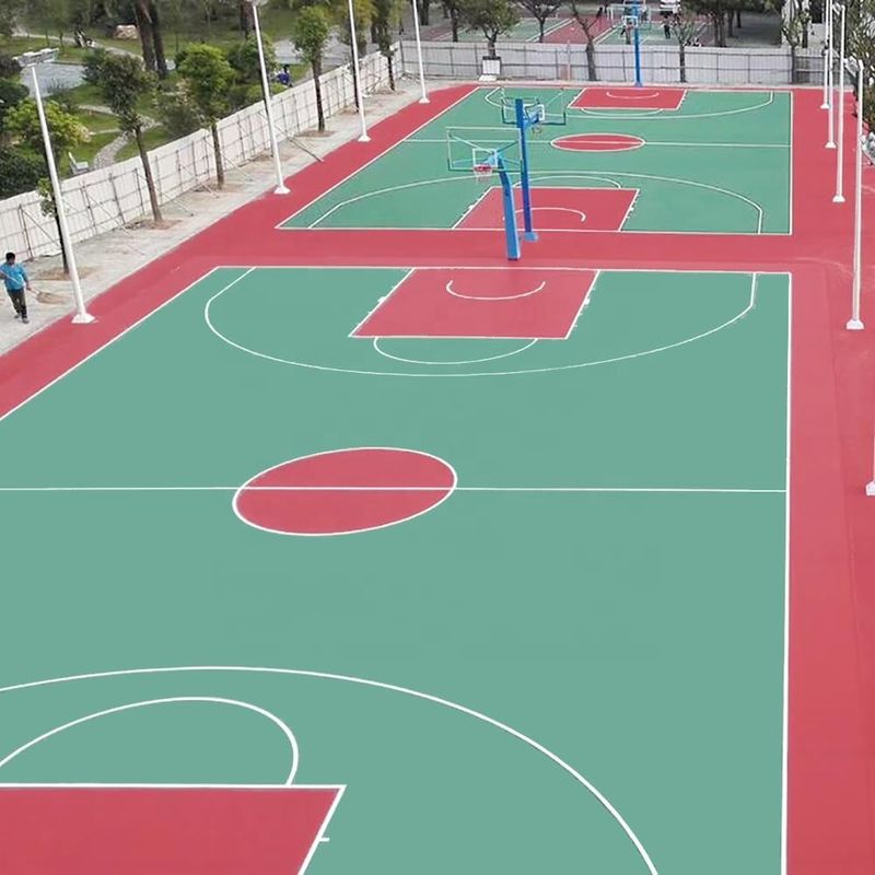 Futsal Polyurethane Sports Flooring Green Blue Red Color