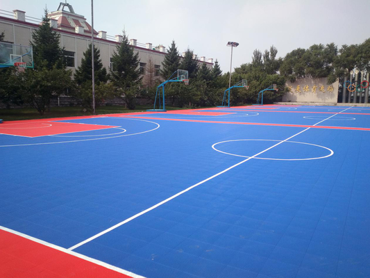 China Recycled Indoor Sports Flooring Antimicrobial Pp Interlocking Tiles