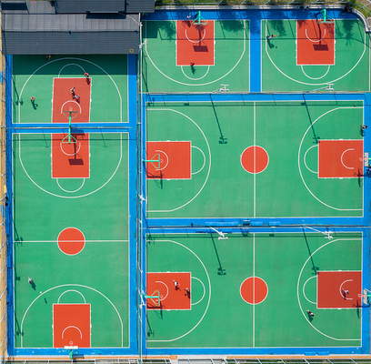 Jointless Self Leveling Liquid Plastic Floor Coating Outdoor Sports Court Basketball Flooring