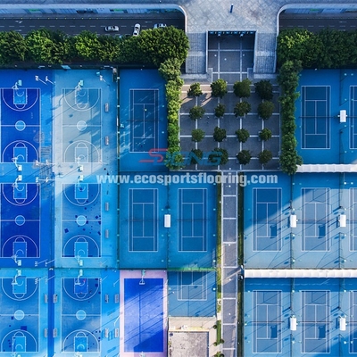 Outdoor Basketball Sports Court Equipment Flooring Silicon PU Tennis Courts