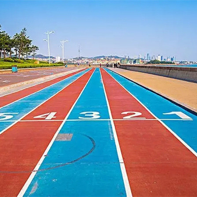 China Environmentally Eco Sports Flooring Recycled Spray Coat System  IAAF