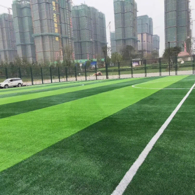 China 16800 Needle Artificial synthetic Turf Fadeless No Infill Football Grass