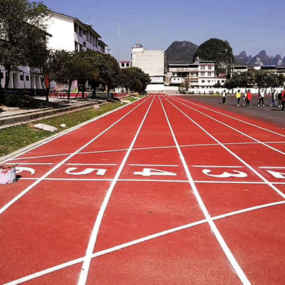 Multicolor All Weather Jogging Track Flooring Material Aging Resistance 