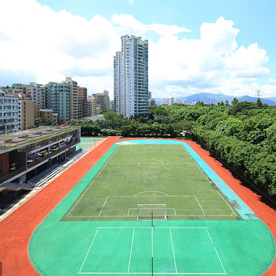 Abrasion-resistant Synthetic Sports Flooring For Park Environmental Friendly Red