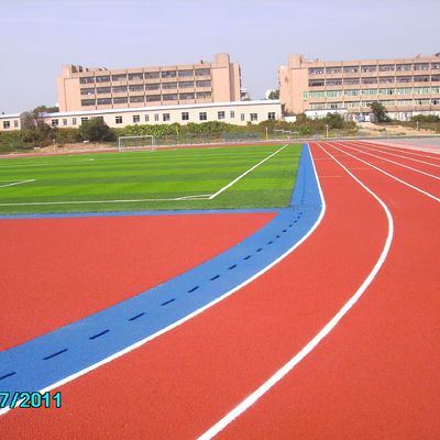 9mm Thick Red Eco Sports Flooring Rubber Running Track Impact Resistance