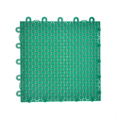 China Clicklock Plastic Pp Interlocking Sports Flooring  1.8cm Thickness Open Profile Structure