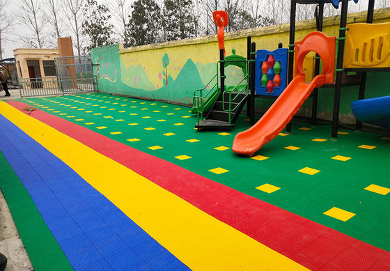 China Multi-Field Removable PP Interlocking Sports Tiles No Toxic Surface flooring