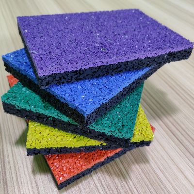 China EPDM Rubber Granules Interlocking Exercise Mat Fire Resistant Green